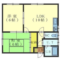 コーポアサヒⅡの物件間取画像